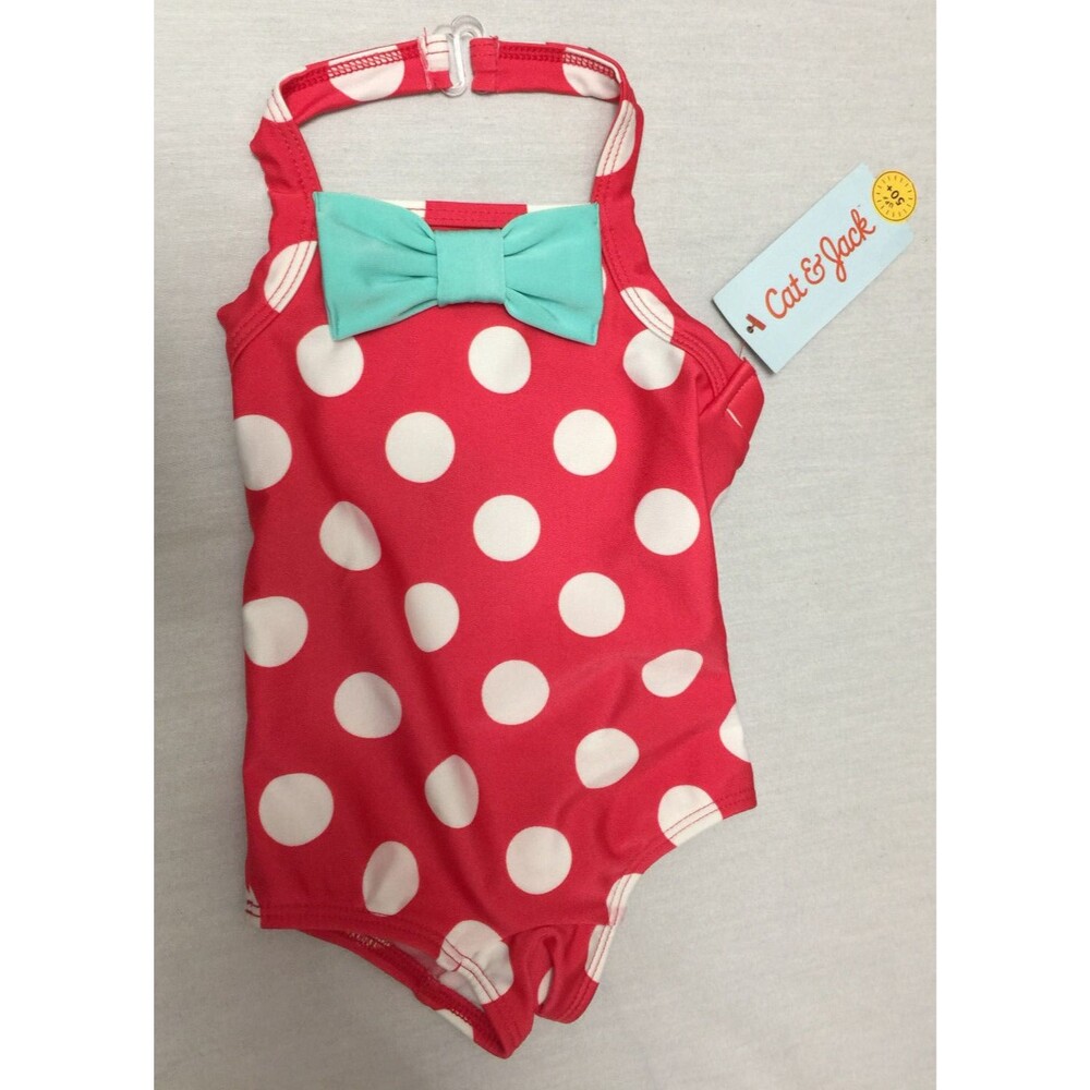 NWT CAT JACK GIRLS SWIMSUIT ONE PIECE UPF 50 SIZE 9 MONTHS